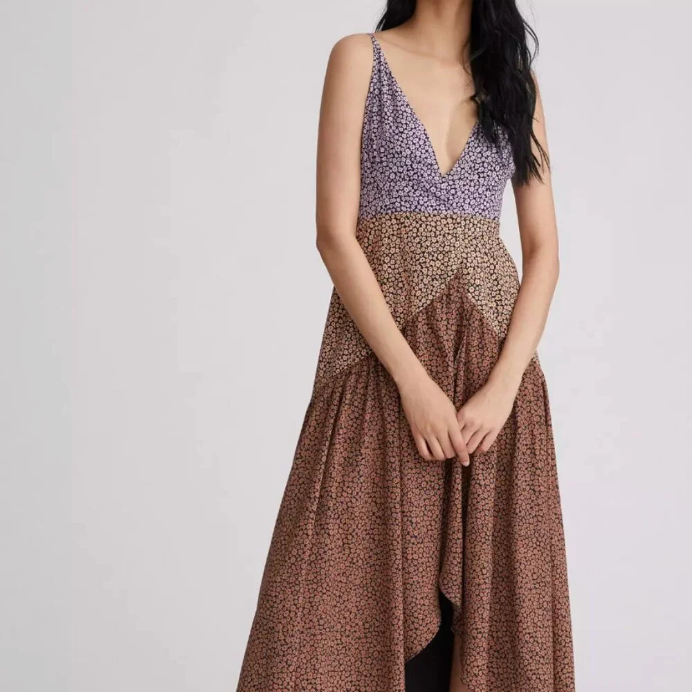 Anthropologie "Hutch Contrast Wrap Midi Dress" - Picture 4 of 8